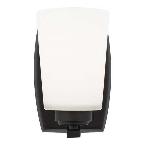 Franport One Light Wall / Bath Sconce in Midnight Black (1|4128901112)