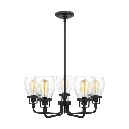 Belton Five Light Chandelier in Midnight Black (1|3214505112)