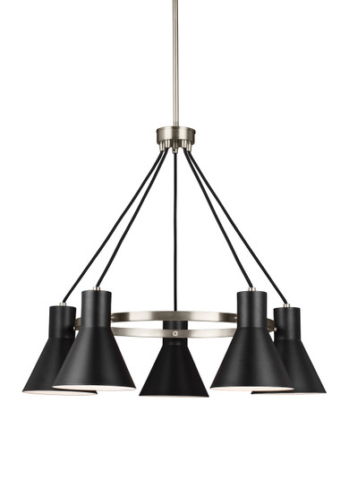 Towner Five Light Chandelier in Brushed Nickel (1|3141305EN3962)