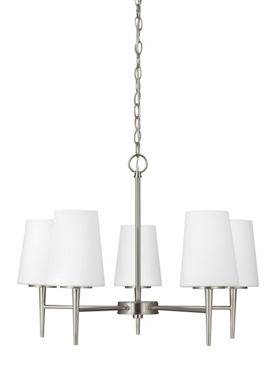 Driscoll Five Light Chandelier in Brushed Nickel (1|3140405EN3962)