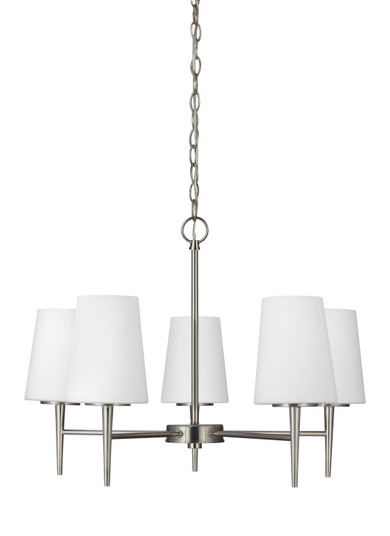 Driscoll Five Light Chandelier in Brushed Nickel (1|3140405962)