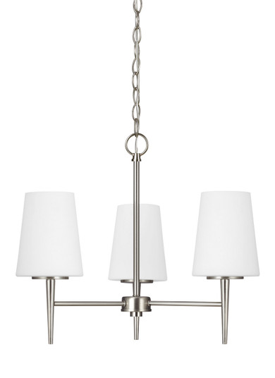 Driscoll Three Light Chandelier in Brushed Nickel (1|3140403EN3962)