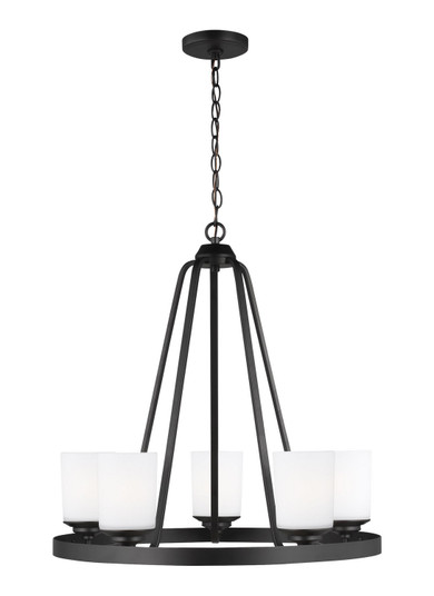 Kemal Five Light Chandelier in Midnight Black (1|3130705EN3112)