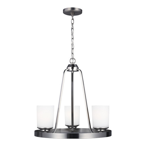 Kemal Three Light Chandelier in Brushed Nickel (1|3130703962)