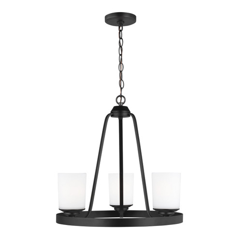 Kemal Three Light Chandelier in Midnight Black (1|3130703112)