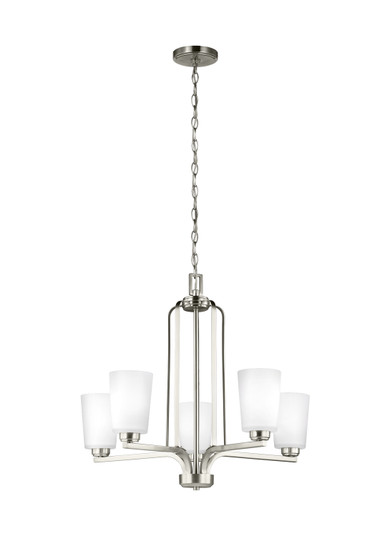 Franport Five Light Chandelier in Brushed Nickel (1|3128905EN3962)