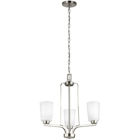 Franport Three Light Chandelier in Brushed Nickel (1|3128903962)