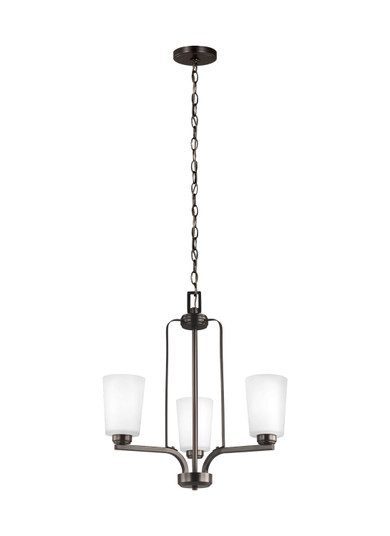 Franport Three Light Chandelier in Bronze (1|3128903710)