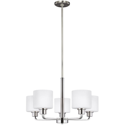 Canfield Five Light Chandelier in Brushed Nickel (1|3128805EN3962)