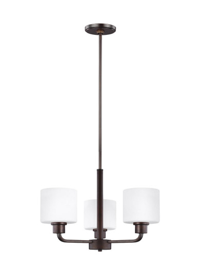 Canfield Three Light Chandelier in Bronze (1|3128803EN3710)