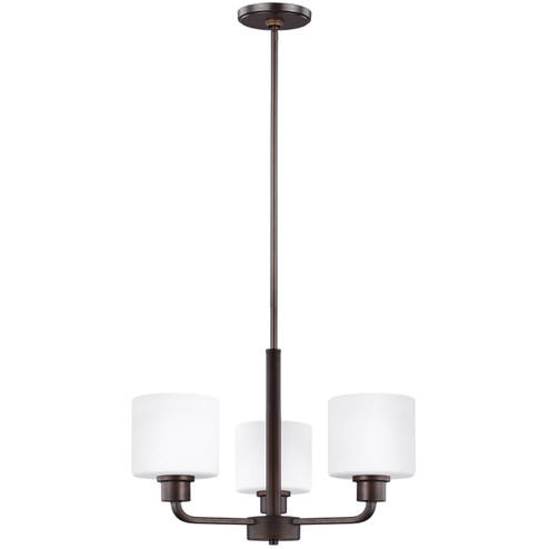 Canfield Three Light Chandelier in Bronze (1|3128803EN3710)