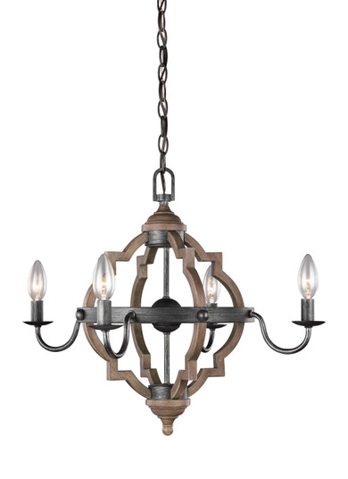 Socorro Four Light Chandelier in Stardust (1|3124904846)