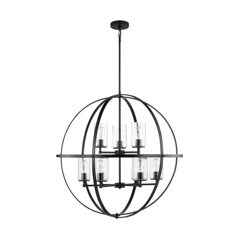 Alturas Nine Light Chandelier in Midnight Black (1|3124679112)