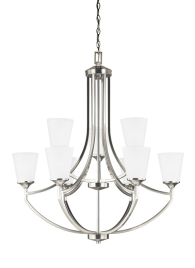 Hanford Nine Light Chandelier in Brushed Nickel (1|3124509EN3962)