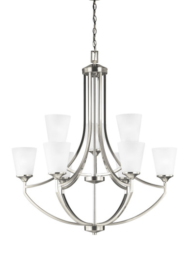 Hanford Nine Light Chandelier in Brushed Nickel (1|3124509962)