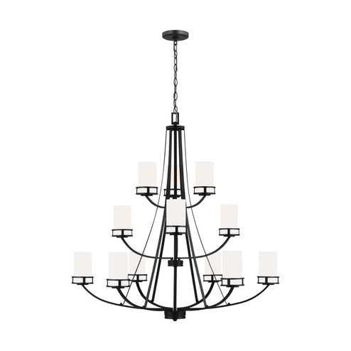 Robie 12 Light Chandelier in Midnight Black (1|3121612112)