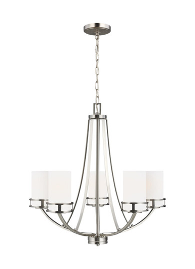 Robie Five Light Chandelier in Brushed Nickel (1|3121605EN3962)