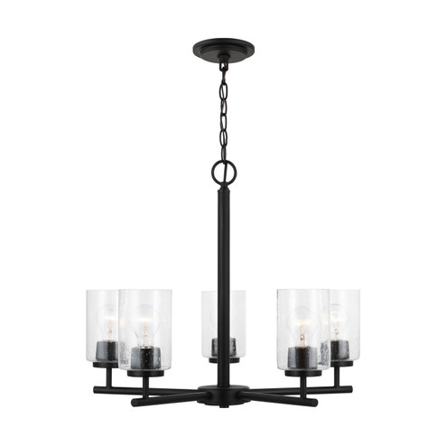 Oslo Five Light Chandelier in Midnight Black (1|31171112)