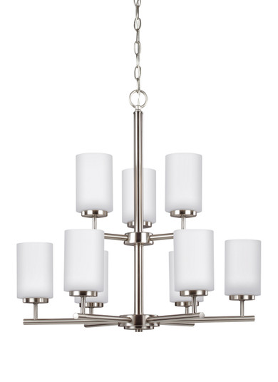 Oslo Nine Light Chandelier in Brushed Nickel (1|31162962)