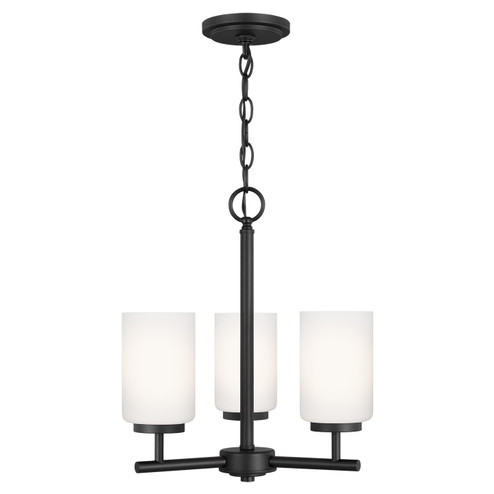 Oslo Three Light Chandelier in Midnight Black (1|31160EN3112)