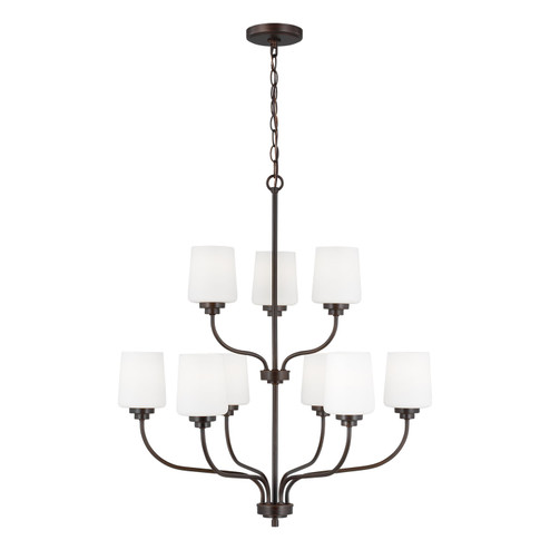 Windom Nine Light Chandelier in Bronze (1|3102809EN3710)