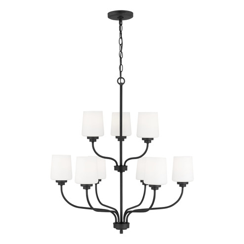 Windom Nine Light Chandelier in Midnight Black (1|3102809112)