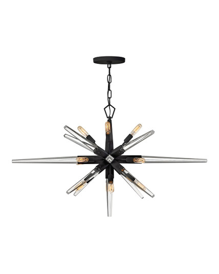 Ariel LED Linear Chandelier in Black (138|FR47409BLK)