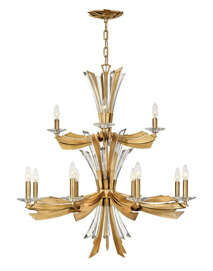 Vida LED Chandelier in Burnished Gold (138|FR40909BNG)