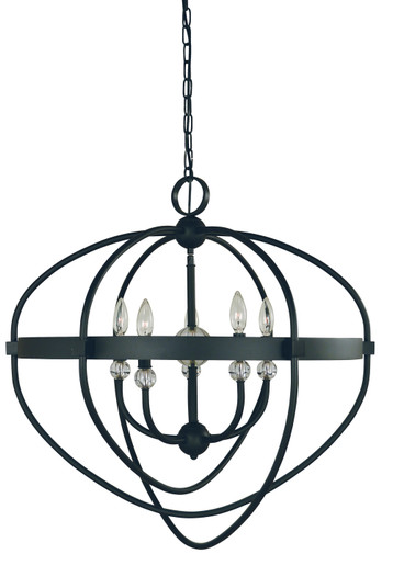 Elizabeth Five Light Chandelier in Matte Black (8|L1150MBLACK)