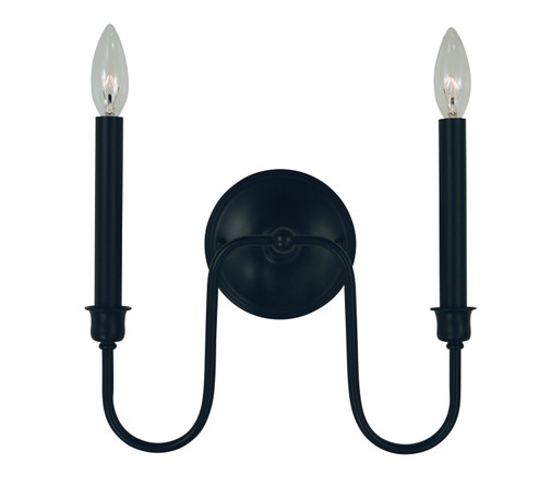 Jasper Two Light Wall Sconce in Matte Black (8|L1132MBLACK)