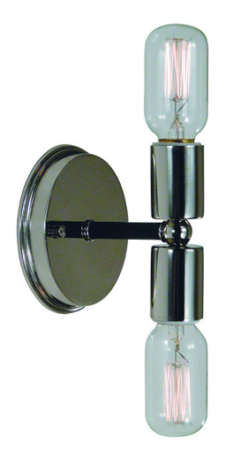 Gyrate Two Light Wall Sconce in Polished Nickel with Matte Black Accents (8|L1012PNMBLACK)