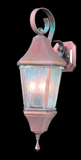 Normandy Three Light Exterior Wall Mount in Siena Bronze with Rain Glass (8|8740SBRR)