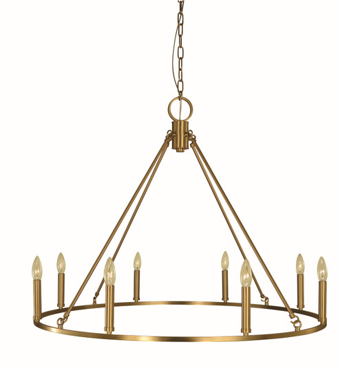 Midtown Eight Light Chandelier in Brushed Brass (8|5658BR)