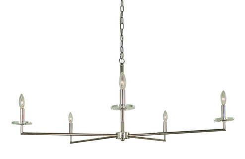 Muse Five Light Chandelier in Polished Nickel (8|5450PN)