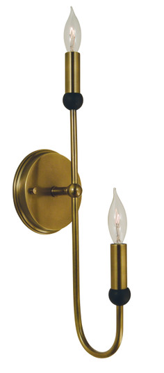 Nicole Two Light Wall Sconce in Satin Pewter with Polished Nickel (8|4792SPPN)