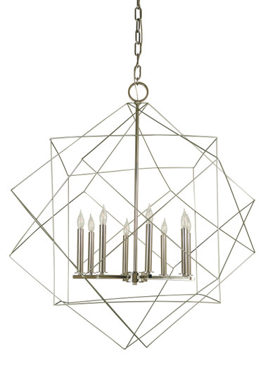 Etoile Eight Light Foyer Chandelier in Mahogany Bronze with Antique Brass (8|4708MBAB)