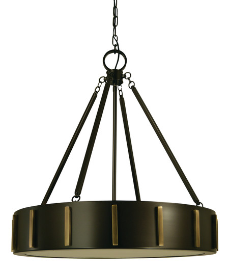 Pantheon Four Light Pendant in Brushed Nickel with Polished Nickel (8|4594BNPN)