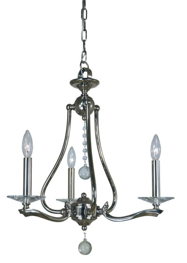 Allena Three Light Chandelier in Polished Nickel (8|3093PN)
