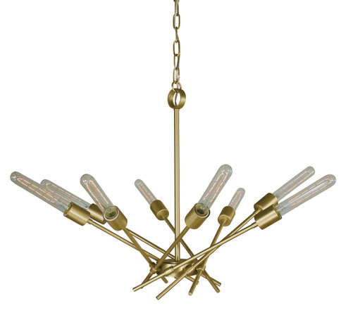 Quasar Eight Light Chandelier in Satin Brass (8|3078SB)