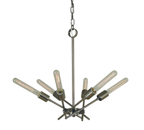 Quasar Six Light Chandelier in Polished Nickel (8|3076PN)