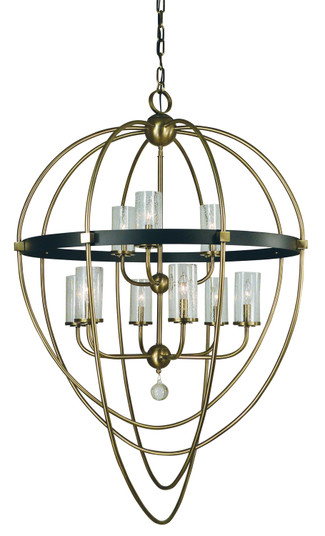 Margaux Nine Light Foyer Chandelier in Brushed Nickel with Polished Nickel Accents (8|3049BNPN)