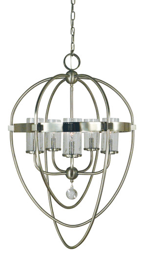 Margaux Five Light Foyer Chandelier in Brushed Nickel with Polished Nickel Accents (8|3045BNPN)