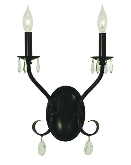Liebestraum Two Light Wall Sconce in Matte Black (8|2992MBLACK)