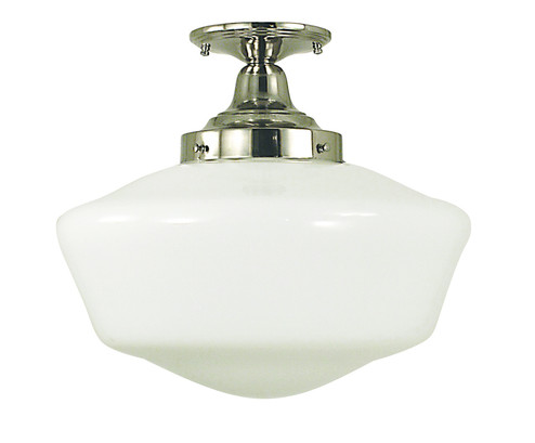 Taylor One Light Flush / Semi-Flush Mount in Polished Silver (8|2558PS)
