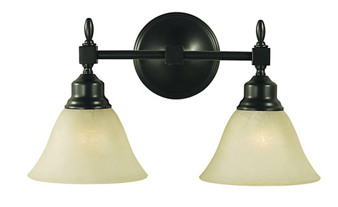 Taylor Two Light Wall Sconce in Polished Nickel with Amber Marble Glass Shade (8|2432PNAM)