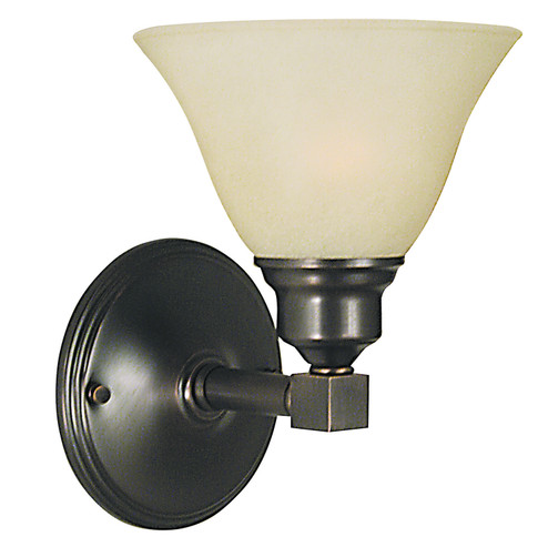Taylor One Light Wall Sconce in Polished Nickel with Champagne Marble Glass Shade (8|2421PNCM)
