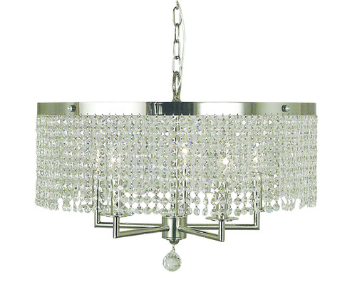 Princessa Five Light Chandelier in Polished Silver (8|2276PS)