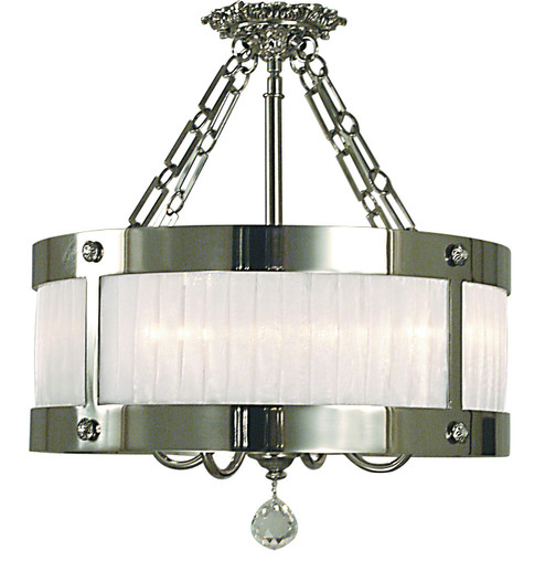 Astor Five Light Flush / Semi-Flush Mount in Polished Silver (8|2164PS)