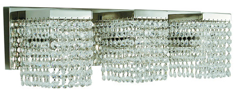 Gemini Three Light Wall Sconce in Polished Silver with Clear Crystal (8|1993PS)