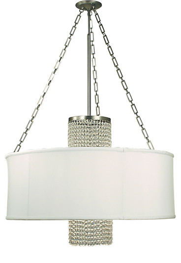 Angelique Four Light Chandelier in Polished Silver with White Sheer Shade (8|1958PSSWH)